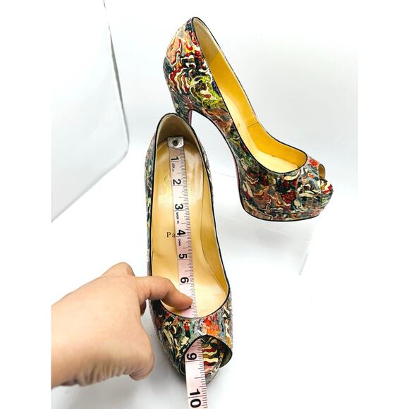 Christian Louboutin Multicolor 140 Palais Python Faience Lucido Pumps size 37 - Picture 6 of 11